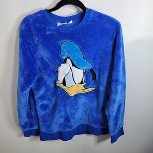 Disney Parks Donald Duck Blue Soft Sweater, Size S